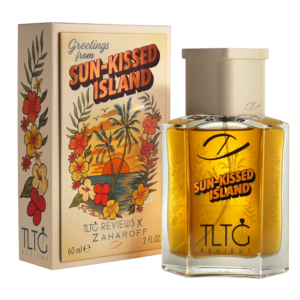 Sun-Kissed Island perfume box and bottle